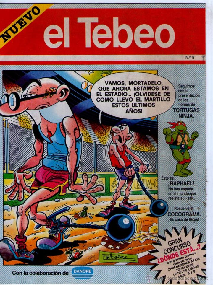 C&oacute;mics: NUEVO EL TEBEO N&ordm; 8 ** MORTADELO Y FILEMON ** DANONE - Foto 1