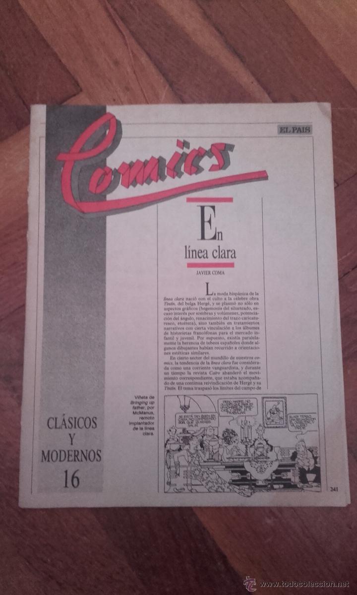 C&oacute;mics: Suplemento El Pa&iacute;s C&oacute;mics Javier Coma Cl&aacute;sicos y Modernos n&uacute;m 16 En l&iacute;nea clara - Foto 1