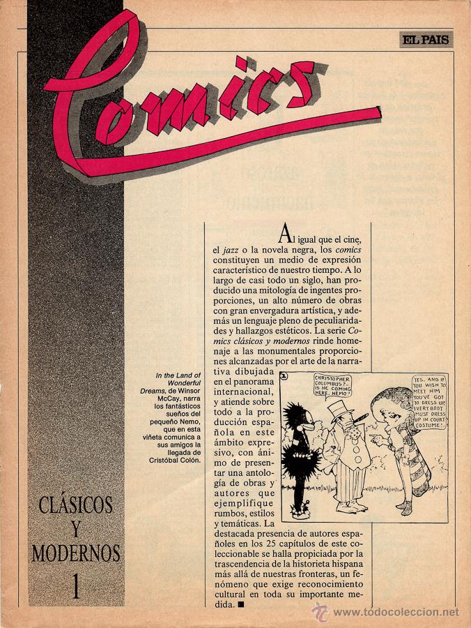 C&oacute;mics: COMICS, CLASICOS Y MODERNOS - Fasc&iacute;culo n&ordm; 1 El Pa&iacute;s - Foto 1