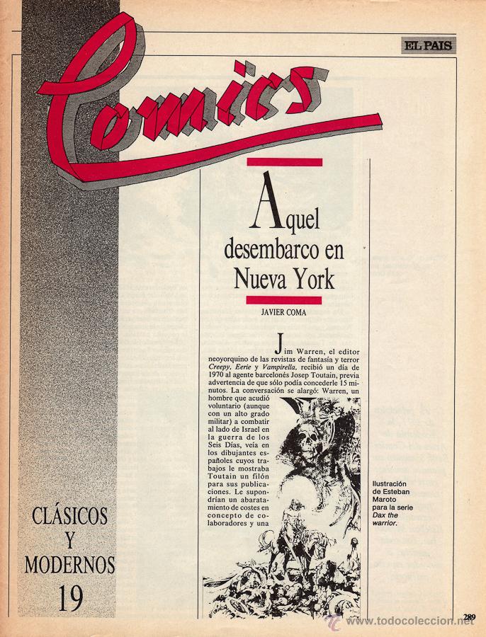 C&oacute;mics: COMICS, CLASICOS Y MODERNOS - Fasc&iacute;culo n&ordm; 19 El Pa&iacute;s - Foto 1