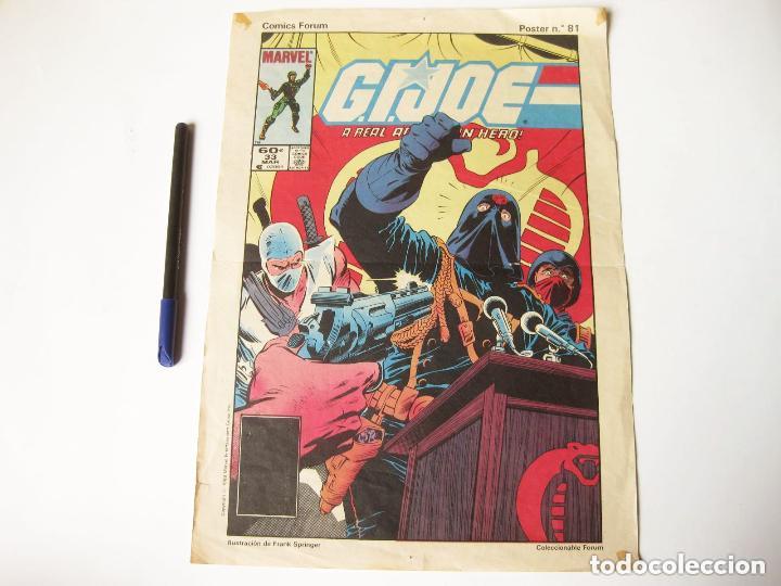 C&oacute;mics: Cartel de Gijoe. Marvel. Comics Forum. Poster N&ordm; 81. 1989. - Foto 1