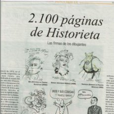 Fumetti: TEBEOS Y COMICS EN LA PRENSA: FLASH GORDON, SPIDERMAN, ALEX RAYMOND,GROUCHO, CORTO MALTES, PACO ROCA. Lote 140041330