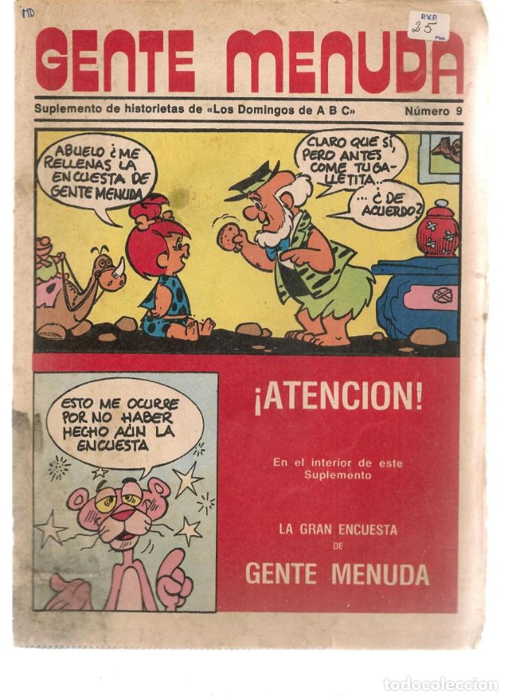 C&oacute;mics: GENTE MENUDA. N&ordm; 9. SUPLEMENTO &uml;LOS DOMINGOS DE A B C &uml;. (ST/C86) - Foto 1