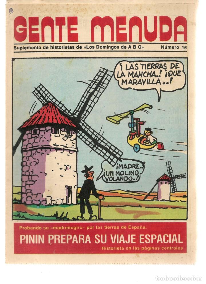 C&oacute;mics: GENTE MENUDA. N&ordm; 16. SUPLEMENTO &uml;LOS DOMINGOS DE A B C &uml;. (ST/C86) - Foto 1