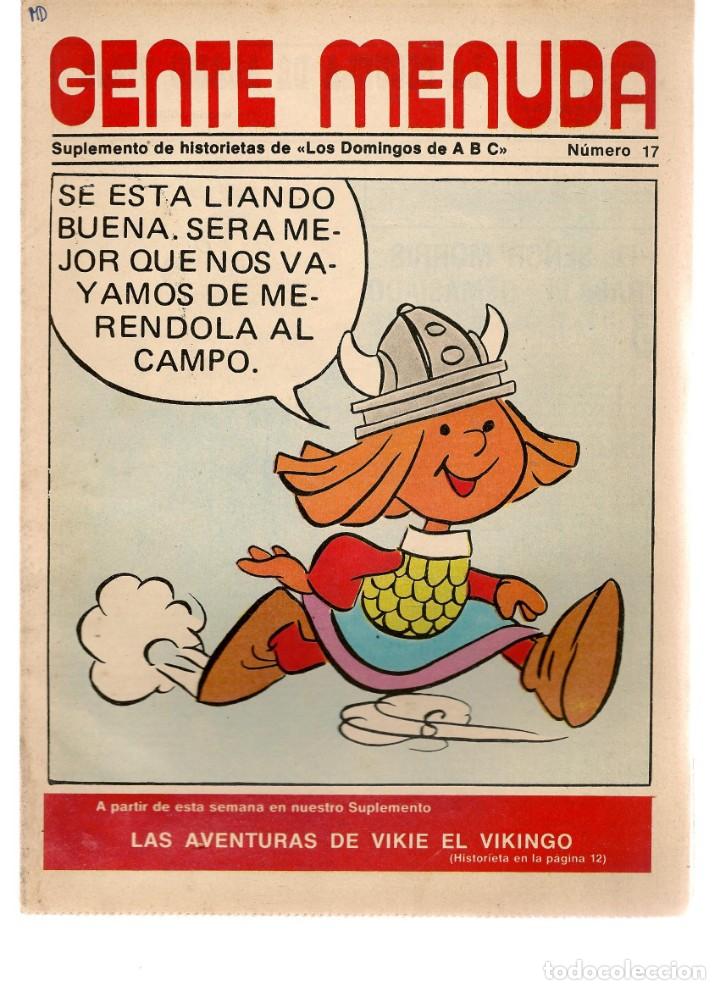 C&oacute;mics: GENTE MENUDA. N&ordm; 17. SUPLEMENTO &uml;LOS DOMINGOS DE A B C &uml;. (ST/C86) - Foto 1