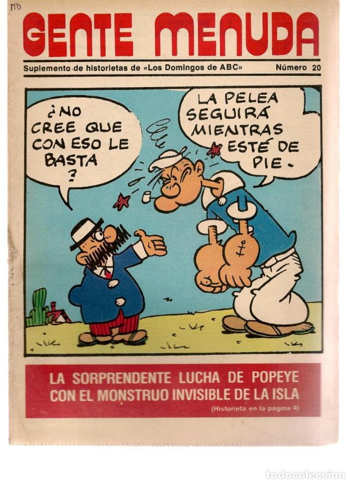 C&oacute;mics: GENTE MENUDA. N&ordm; 20. SUPLEMENTO &uml;LOS DOMINGOS DE A B C &uml;. (ST/C86) - Foto 1