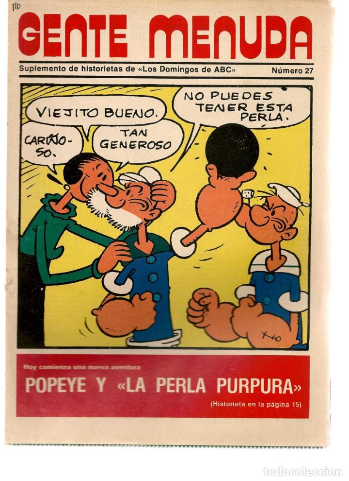 C&oacute;mics: GENTE MENUDA. N&ordm; 27. SUPLEMENTO &uml;LOS DOMINGOS DE A B C. ABC. (ST/C86) - Foto 1