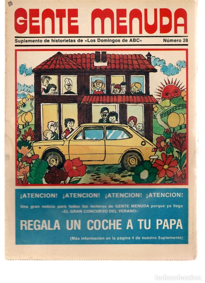 C&oacute;mics: GENTE MENUDA. N&ordm; 28. SUPLEMENTO &uml;LOS DOMINGOS DE A B C. ABC. (ST/C86) - Foto 1