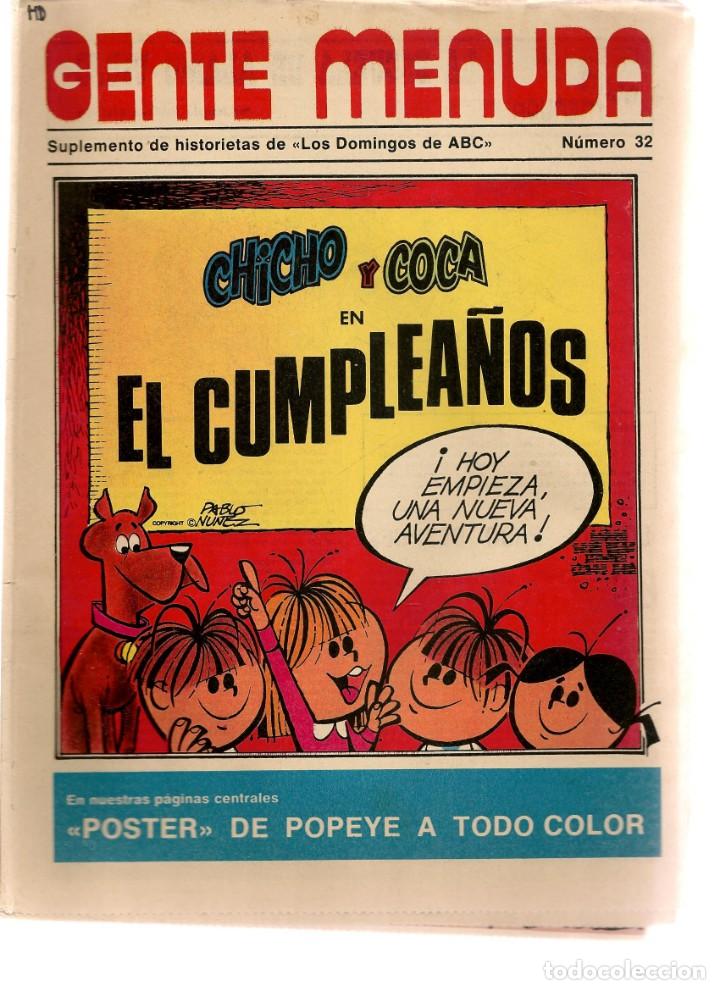 C&oacute;mics: GENTE MENUDA. N&ordm; 32. SUPLEMENTO &uml;LOS DOMINGOS DE A B C &uml;. (ST/C86) - Foto 1