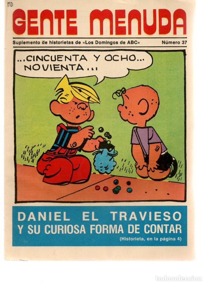 C&oacute;mics: GENTE MENUDA. N&ordm; 37.  SUPLEMENTO &uml;LOS DOMINGOS DE A B C &uml;. (ST/C86) - Foto 1