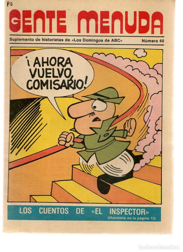 C&oacute;mics: GENTE MENUDA. N&ordm; 40. SUPLEMENTO &uml;LOS DOMINGOS DE A B C &uml;. (ST/C86) - Foto 1