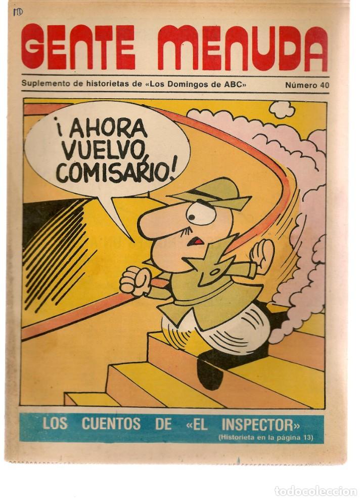 C&oacute;mics: GENTE MENUDA. N&ordm; 40. SUPLEMENTO &uml;LOS DOMINGOS DE A B C &uml;. (ST/C86) - Foto 1
