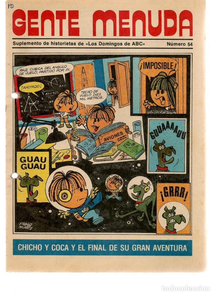 C&oacute;mics: GENTE MENUDA. N&ordm; 54. SUPLEMENTO &uml;LOS DOMINGOS DE A B C &uml;. (ST/C86) - Foto 1