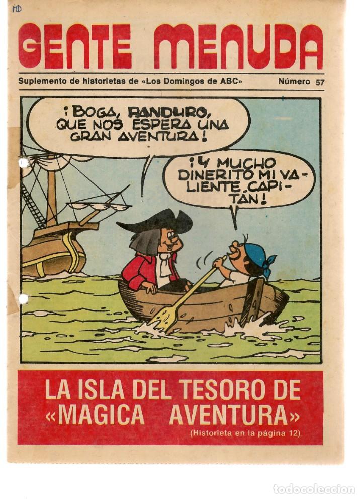 C&oacute;mics: GENTE MENUDA. N&ordm; 57. SUPLEMENTO &uml;LOS DOMINGOS DE A B C &uml;. (ST/C86) - Foto 1