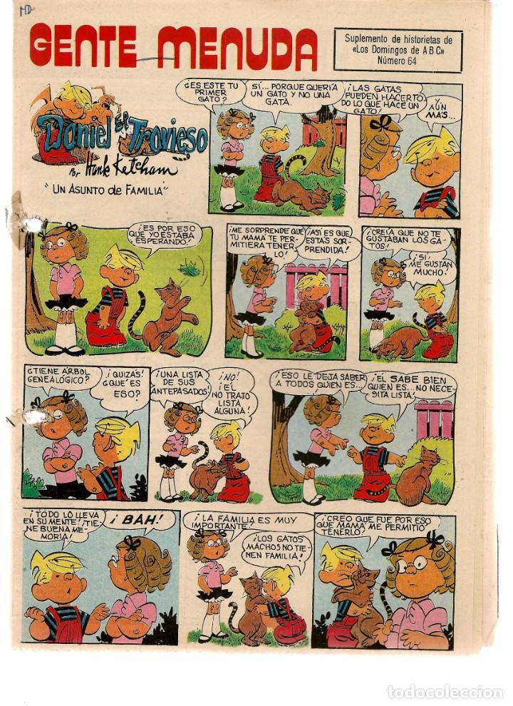 C&oacute;mics: GENTE MENUDA. N&ordm; 64. SUPLEMENTO &uml;LOS DOMINGOS DE A B C &uml;. (ST/C86) - Foto 1