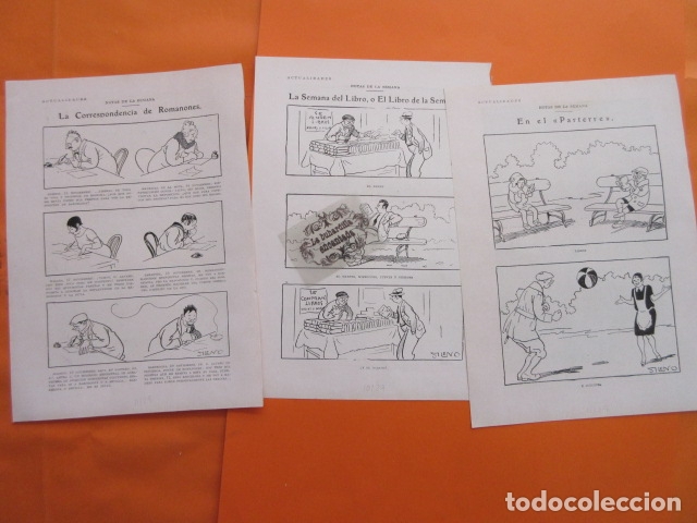 C&oacute;mics: A&Ntilde;O 1929 - 3 HOJAS SUELTAS SILENO VI&Ntilde;ETAS COMIC - Foto 1