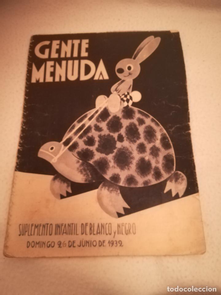 C&oacute;mics: GENTE MENUDA. SUPLEMENTO INFANTIL DE BLANCO Y NEGRO. 26 JUNIO 1932 - Foto 1