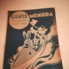 Cómics: GENTE MENUDA. SUPLEMENTO INFANTIL DE BLANCO Y NEGRO. 23 JULIO 1933