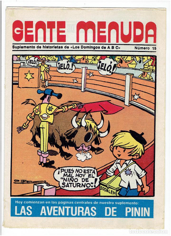 C&oacute;mics: * GENTE MENUDA - N&ordm; 15 - SUPLEMENTO LOS DOMINGOS DE A B C * - Foto 1