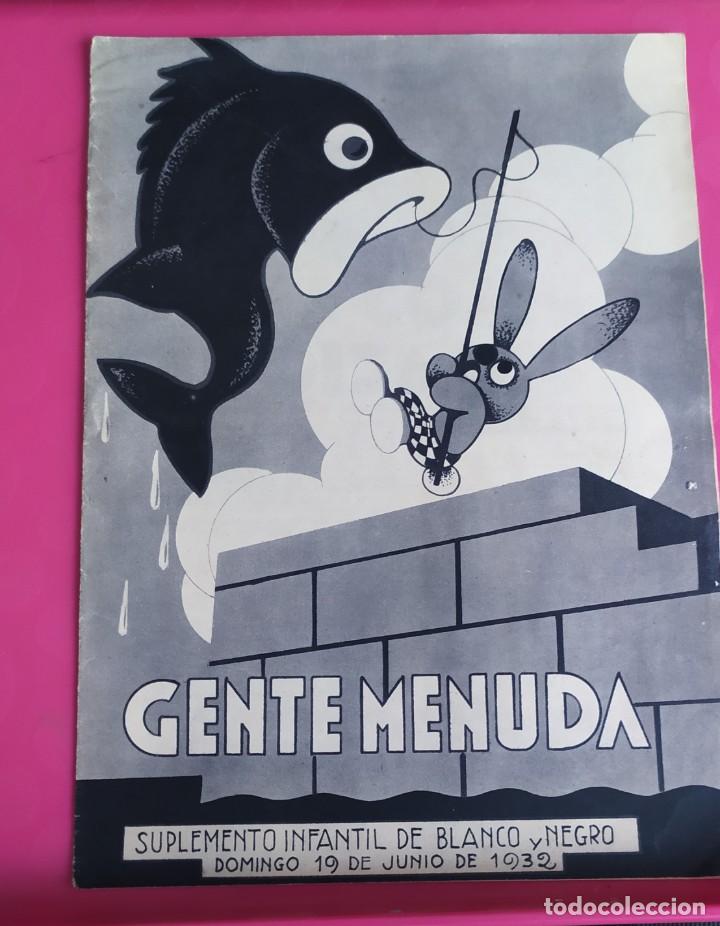 C&oacute;mics: SUPLEMENTO INFANTIL GENTE MENUDA BLANCO Y NEGRO 19 JUNIO 1932 - Foto 1