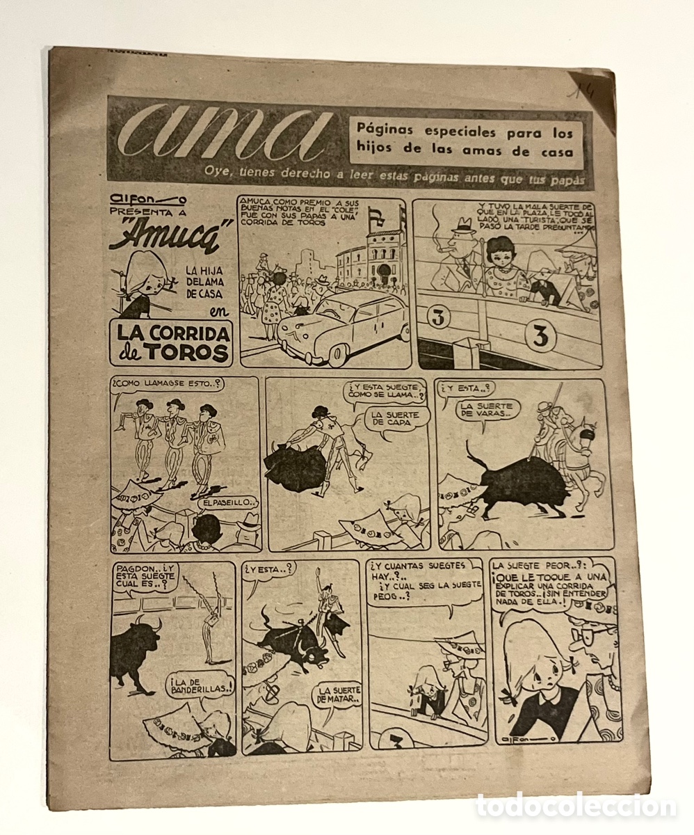 C&oacute;mics: AMUCA: LA CORRIDA DE TOROS - SUPLEMENTO DE LA REVISTA AMA - Foto 1