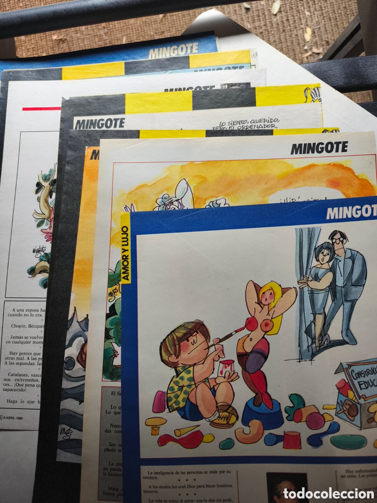 C&oacute;mics: Lote 16 hojas recortes vi&ntilde;etas comics Mingote - Foto 3