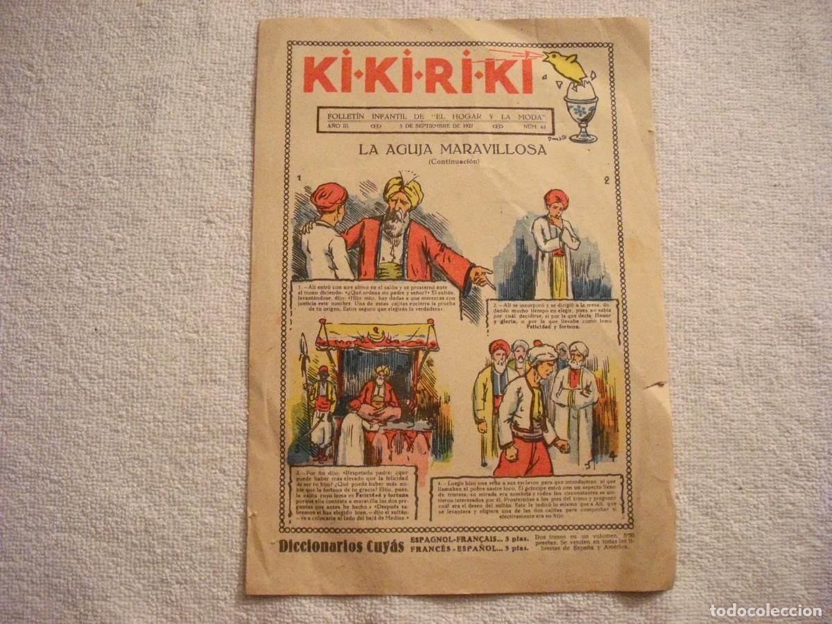 Comics : KIKIRIKI N. 62 , SEPTIEMBRE 1927 , FOLLETIN DEL HOGAR Y LA MODA