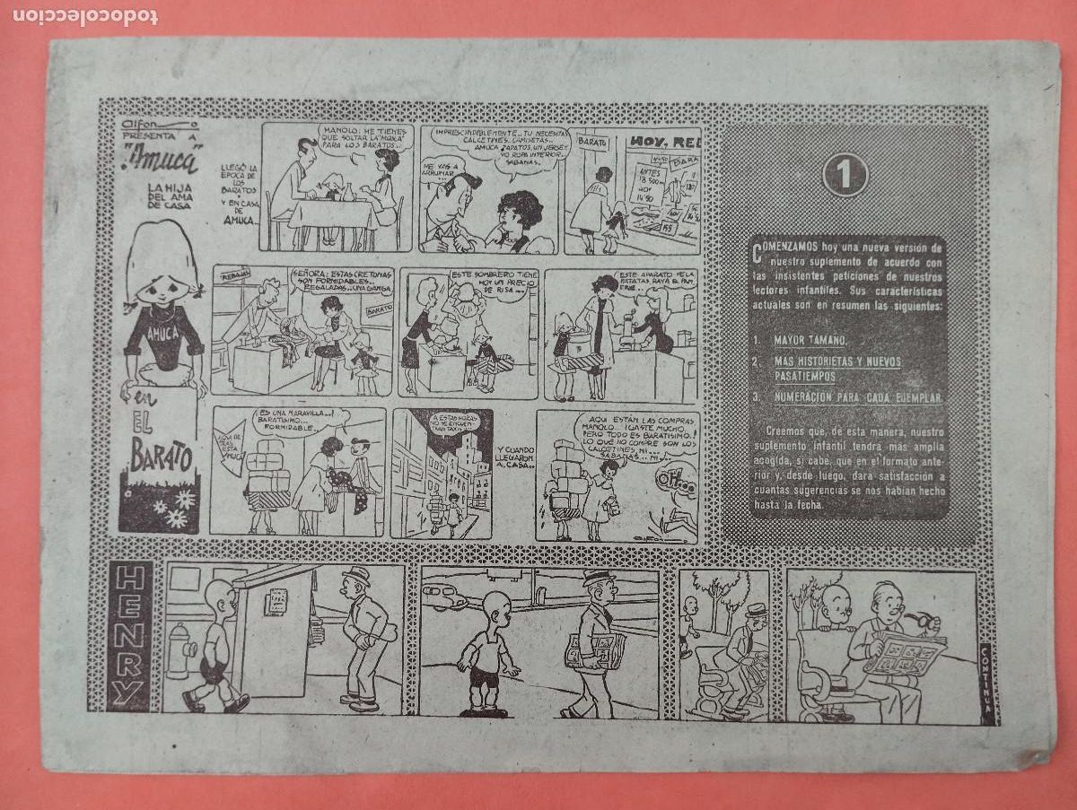 C&oacute;mics: SUPLEMENTO INFANTIL REVISTA AMA, ALFONSO PRESENTA AMUCA LA HIJA DEL AMA DE CASA 1