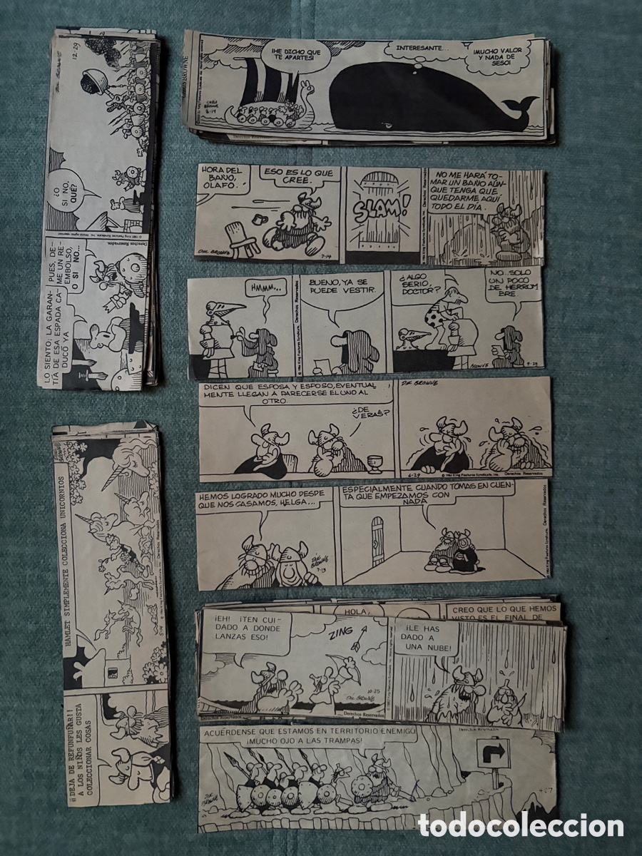 C&oacute;mics: (L*031*) Lote 80 tiras OLAFO EL AMARGADO Browne prensa gallega 1981-84
