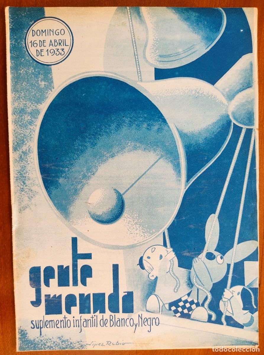 C&oacute;mics: SUPLEMENTO GENTE MENUDA 16 ABRIL 1933 - P&Aacute;GINA CENTRAL JUEGO DEL T&Iacute;O VIVO