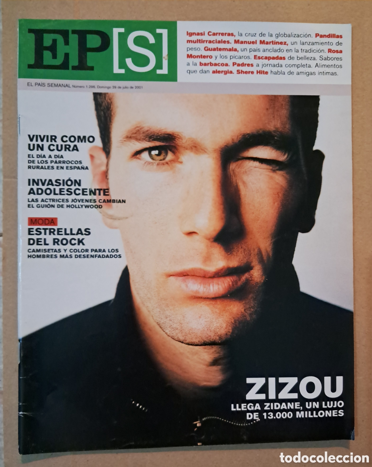 C&oacute;mics: EP]S El Pais Semanal Zizou Zidane, n&deg; 1296, 29 de Julio de 2001