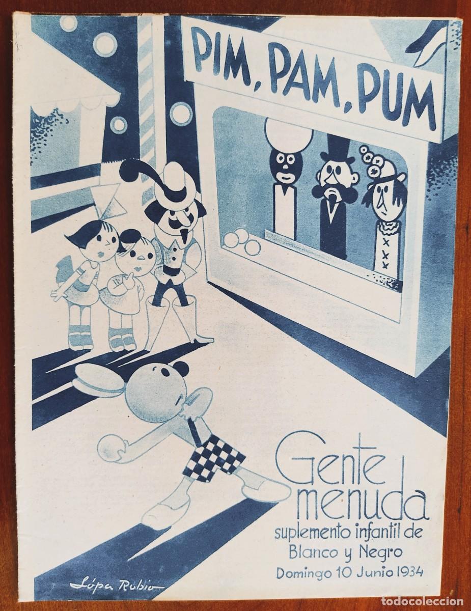 Comics: SUPLEMENTO GENTE MENUDA 10 JUNIO 1934 - MESES GENTE MENUDA JULIO, JUEGO EL PRESO ABURRIDO
