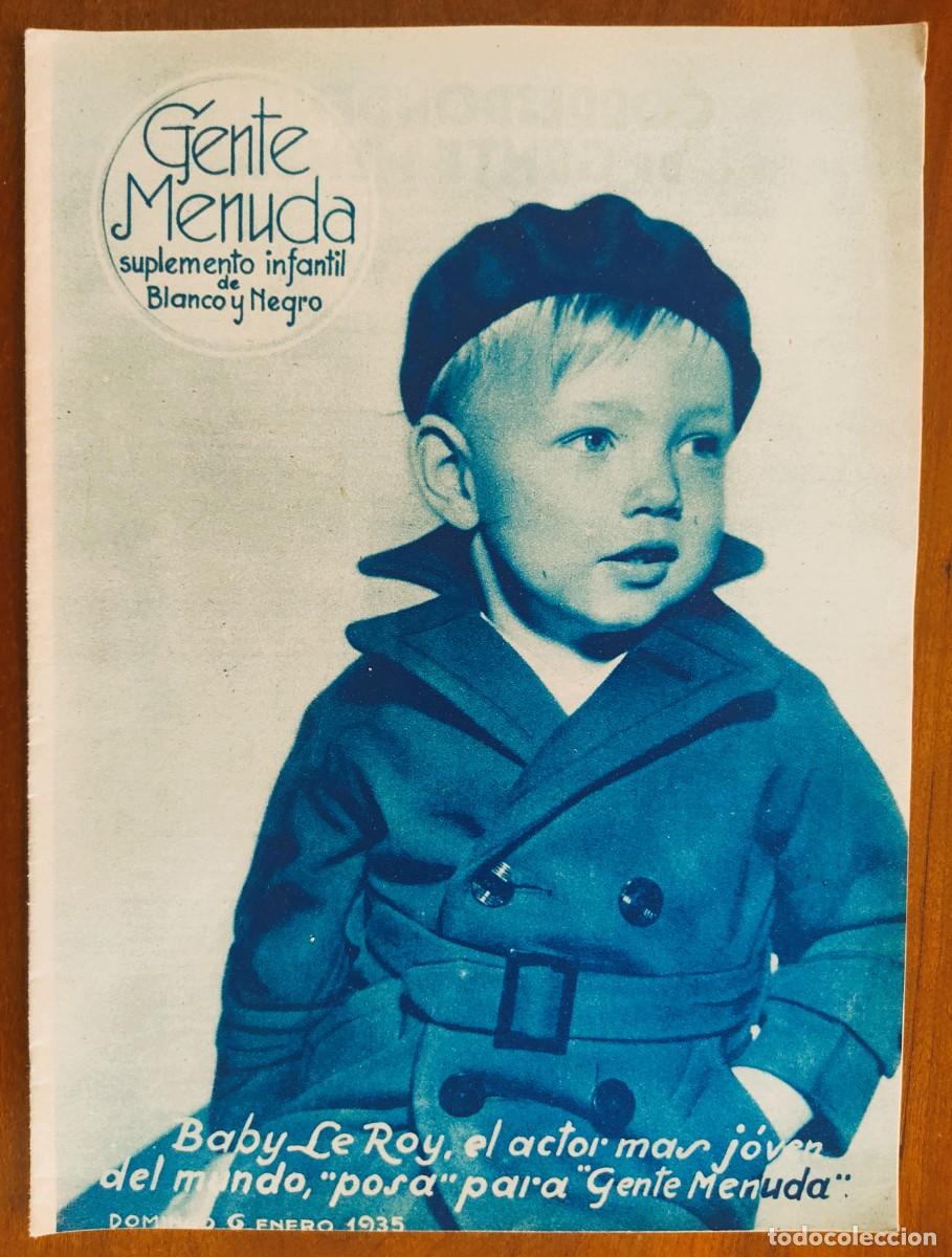 C&oacute;mics: SUPLEMENTO GENTE MENUDA 6 ENERO 1935 - ACTOR BABY LE ROY, P&Aacute;GINA CENTRAL D&Iacute;A DE REYES