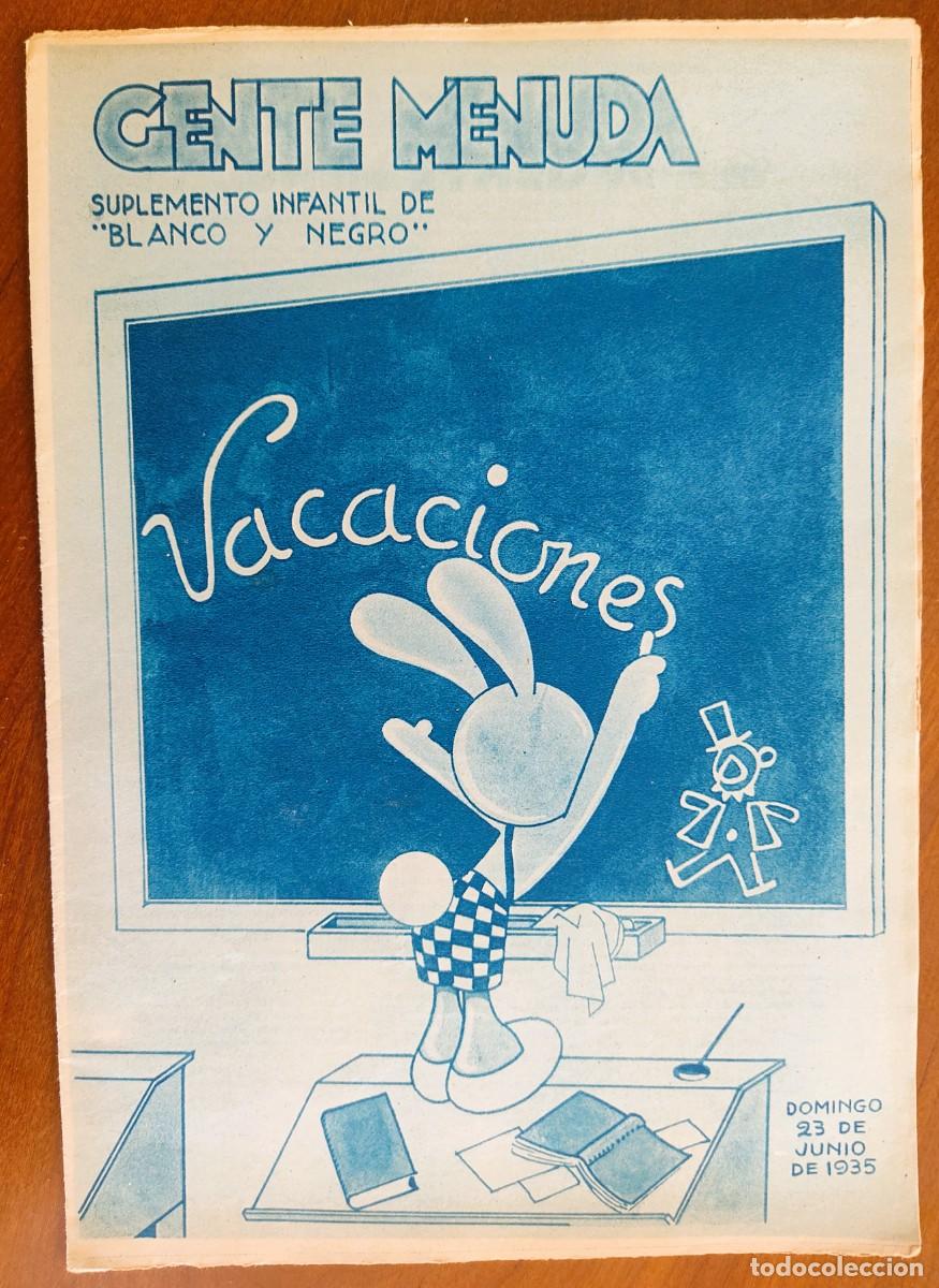 C&oacute;mics: SUPLEMENTO GENTE MENUDA 23 JUNIO 1935 - CUADROS RECORTABLES PARA ILUMINAR EL VERANO