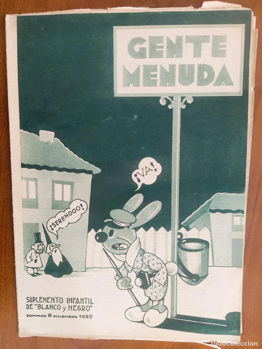 C&oacute;mics: SUPLEMENTO GENTE MENUDA 8 DICIEMBRE 1935 - RECORTABLE DON NO&Eacute;, FIGURAS PAPEL BARQUITO