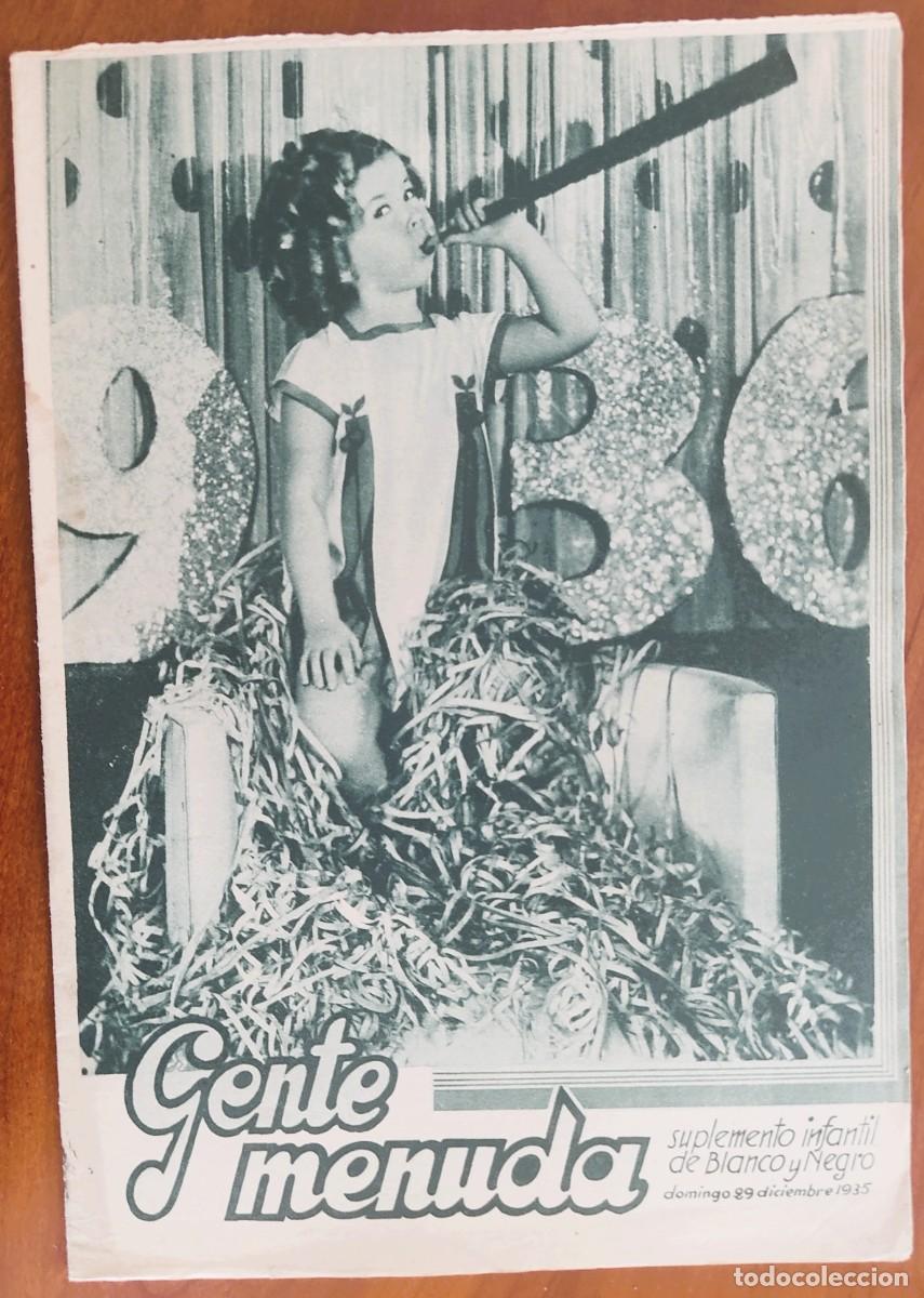 C&oacute;mics: SUPLEMENTO GENTE MENUDA 29 DICIEMBRE 1935 - MODELOS CHRISMAS, ALMANAQUE ENERO