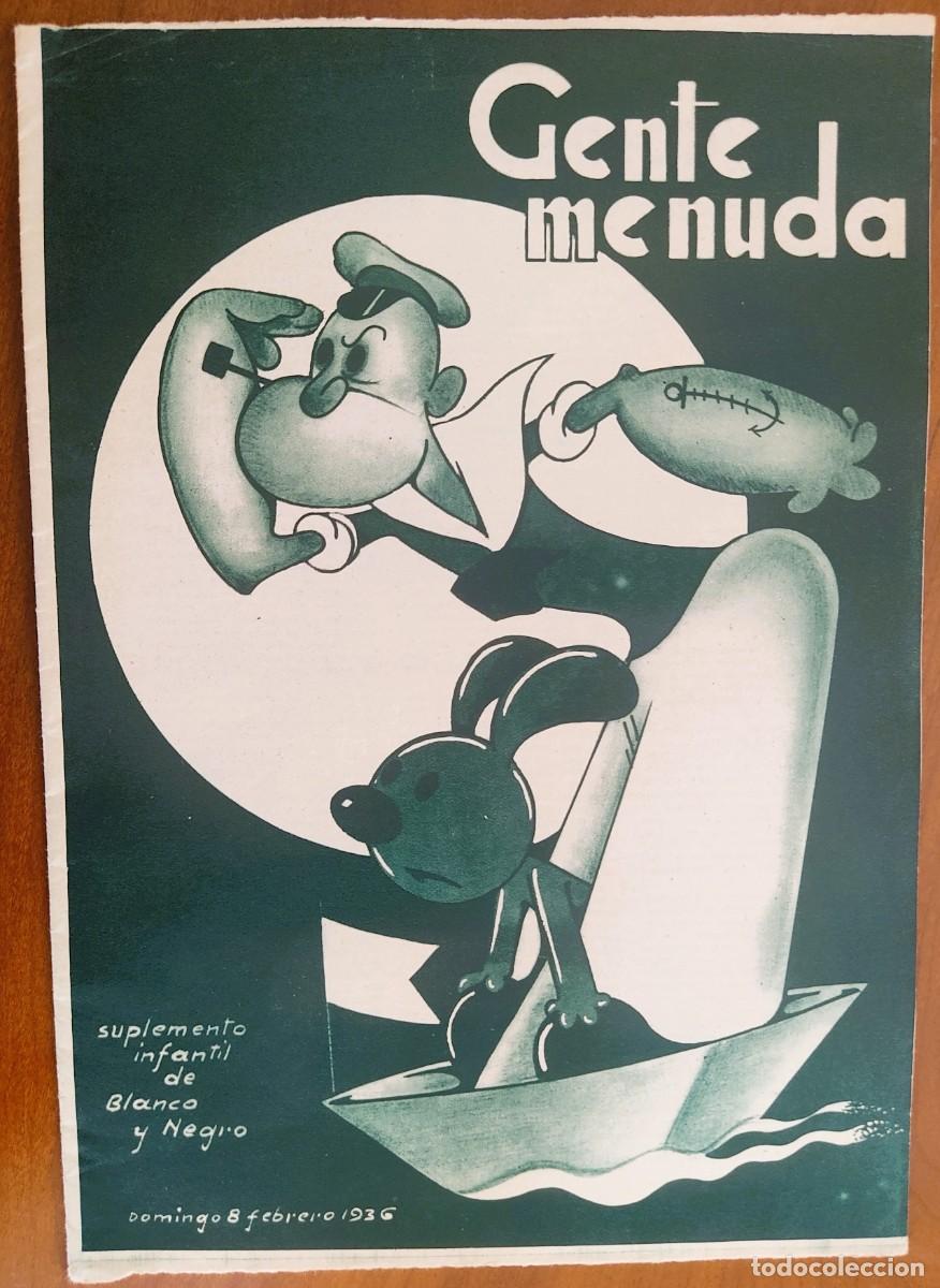 C&oacute;mics: SUPLEMENTO GENTE MENUDA 8 MARZO 1936 - VIAJE POR ESPA&Ntilde;A LOGRO&Ntilde;O, CUADROS LUMINOSOS CASTILLO OPPAS