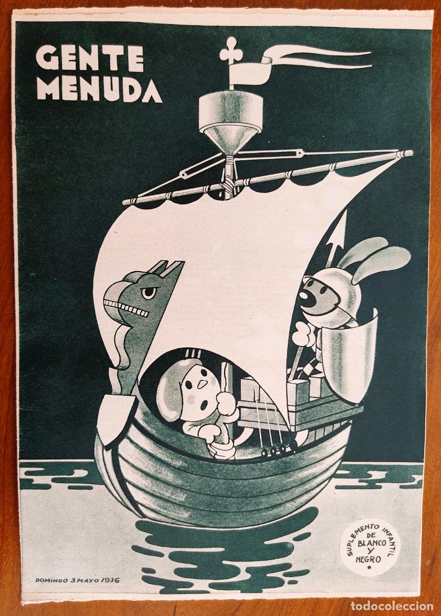 C&oacute;mics: SUPLEMENTO GENTE MENUDA 3 MAYO 1936 - CUENTO DE AURELIA RAMOS DADO A TODOS LOS DEMONIOS