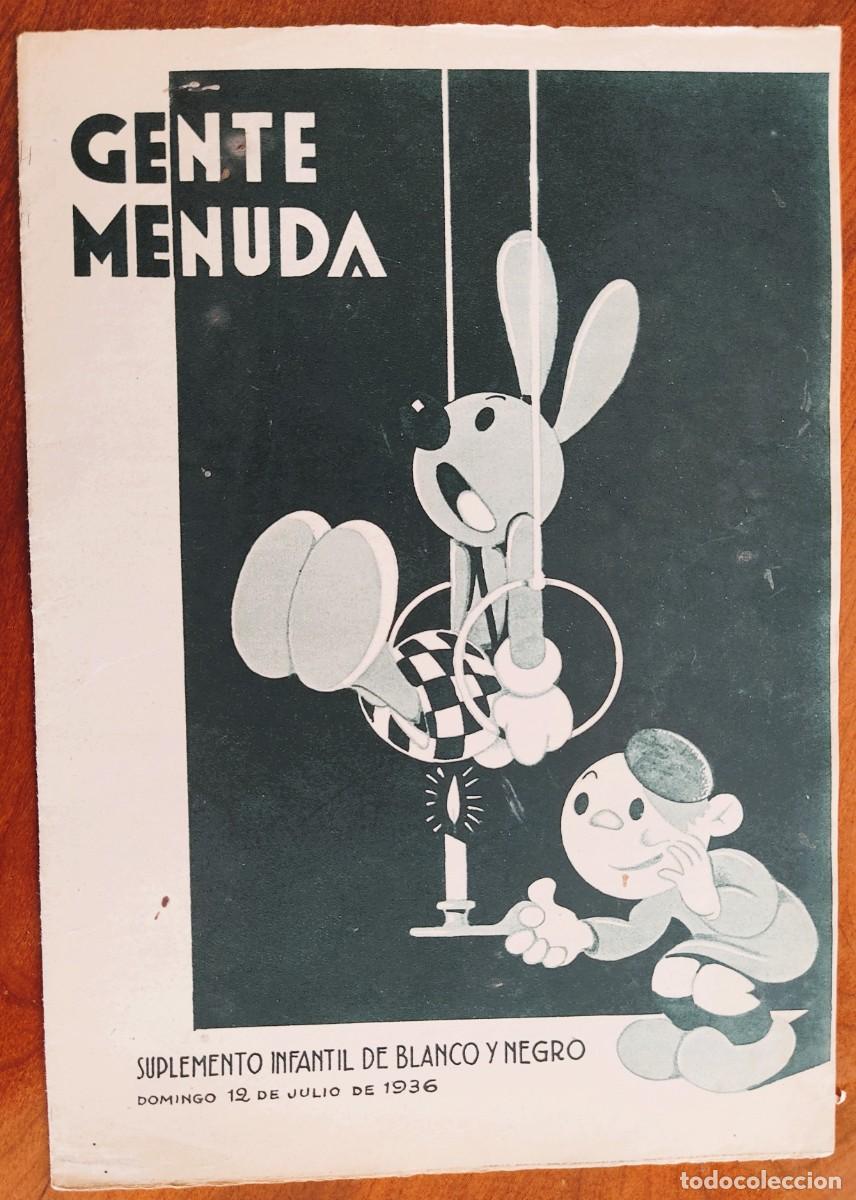 C&oacute;mics: SUPLEMENTO GENTE MENUDA 12 JULIO 1936 - RECORTABLE DON OPPAS
