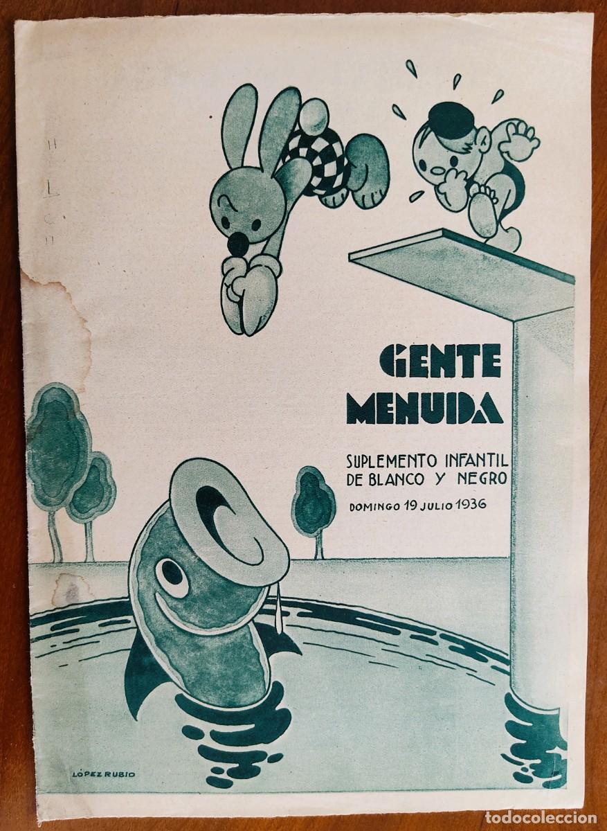 C&oacute;mics: SUPLEMENTO GENTE MENUDA 19 JULIO 1936 - GUERRA CIVIL - RECORTABLE LITO FURBOLISTA