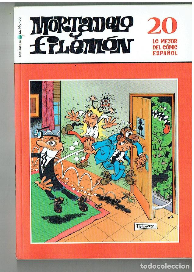C&oacute;mics: MORTADELO Y FILEM&Oacute;N. LO MEJOR DEL C&Oacute;MIC ESPA&Ntilde;OL. N&ordm; 20. BBTCA. EL MUNDO, 2006.(ST/SL1. RUM)