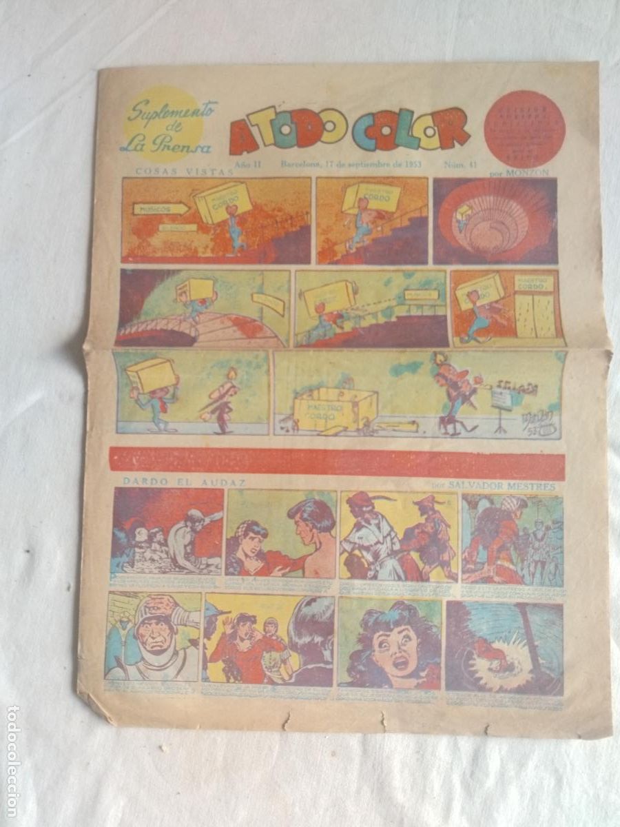 C&oacute;mics: A TODO COLOR N&ordm; 41 SUPLEMENTO DE LA PRENSA 17 DE SEPTIEMBRE DE 1953