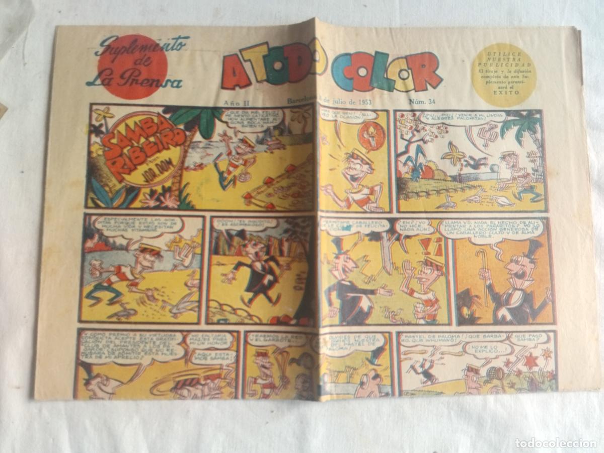 C&oacute;mics: A TODO COLOR N&ordm; 34 SUPLEMENTO DE LA PRENSA 30 JULIO DE 1953