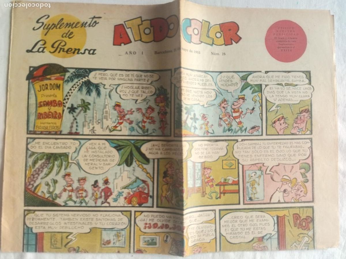 C&oacute;mics: A TODO COLOR N&ordm; 25 SUPLEMENTO DE LA PRENSA 21 DE MAYO DE 1953