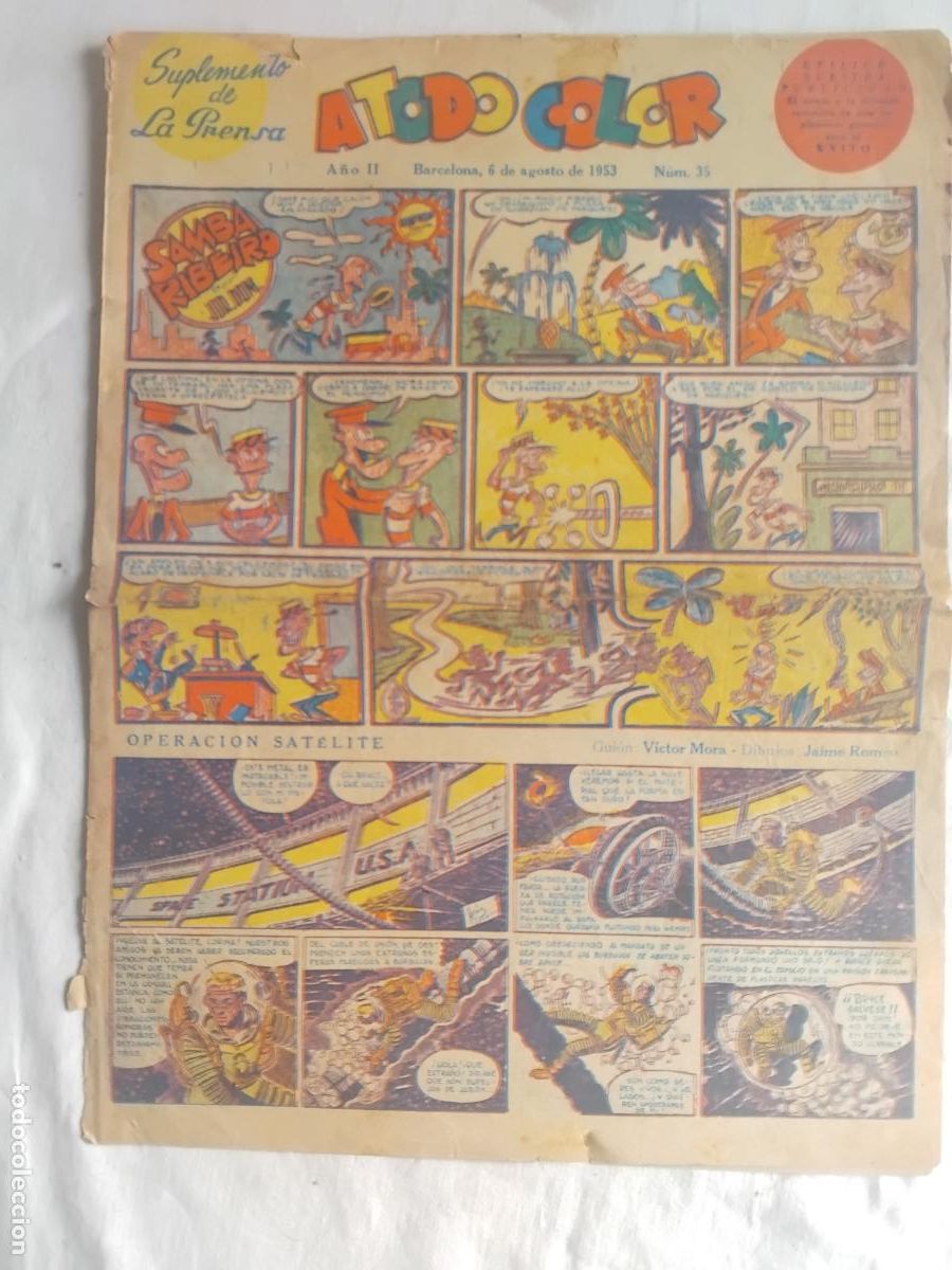 C&oacute;mics: A TODO COLOR N&ordm; 35 SUPLEMENTO DE LA PRENSA 6 DE AGOSTO DE 1953