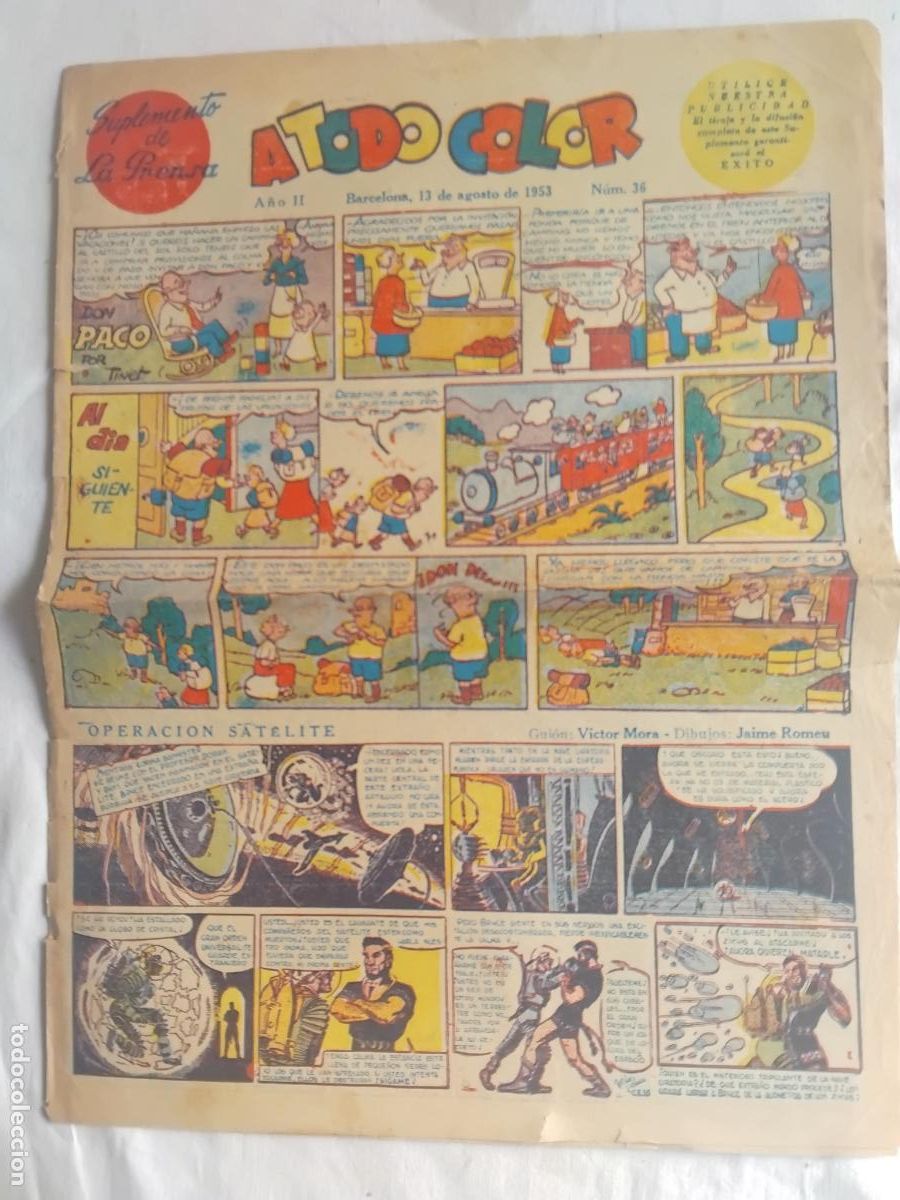 C&oacute;mics: A TODO COLOR N&ordm; 36 SUPLEMENTO DE LA PRENSA 13 DE AGOSTO DE 1953