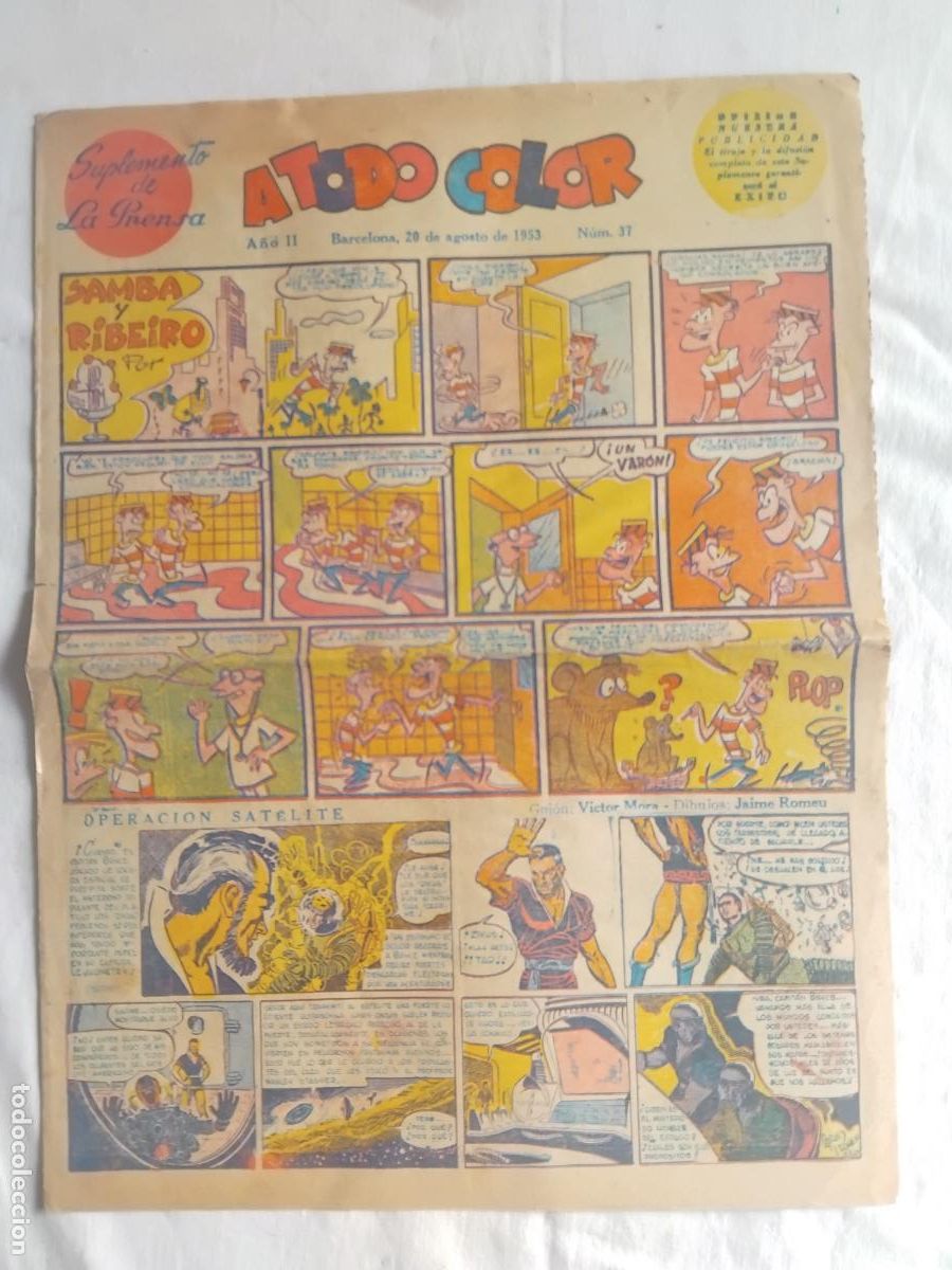 C&oacute;mics: A TODO COLOR N&ordm; 37 SUPLEMENTO DE LA PRENSA 20 DE AGOSTO DE 1953