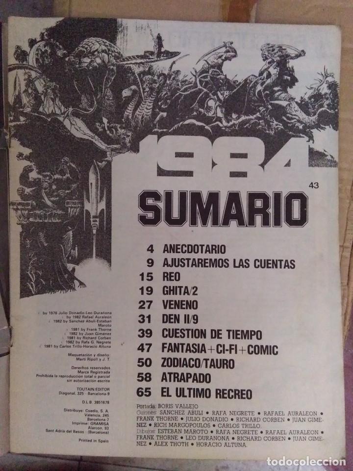 C&oacute;mics: 1984. NUMERO 43 - Foto 2
