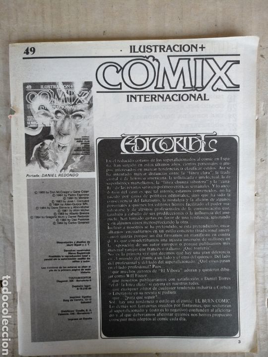 C&oacute;mics: C0E - ILUSTRACI&Oacute;N + COMIX INTERNACIONAL N&ordm; 49. SIN LAS TAPAS - Foto 1