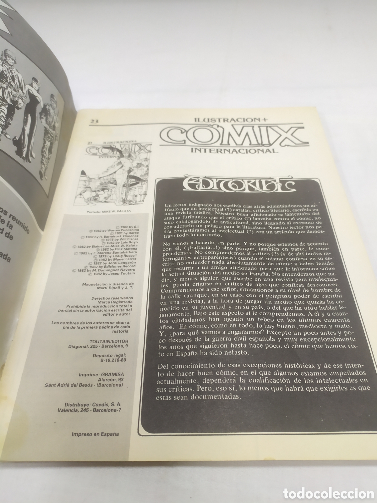 C&oacute;mics: Comix internacional. N&uacute;mero 23, octubre 1982 - Foto 2